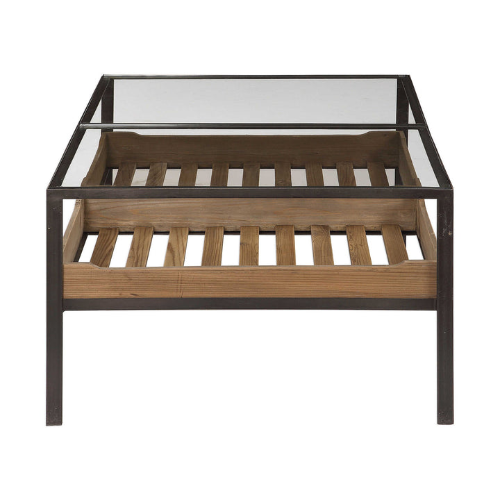 Silas - Coffee Table - Light Brown & Black
