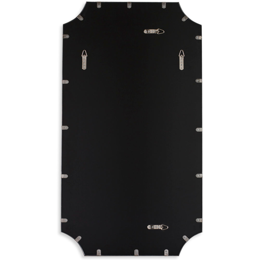 Lennox - Scalloped Corner Mirror - Black