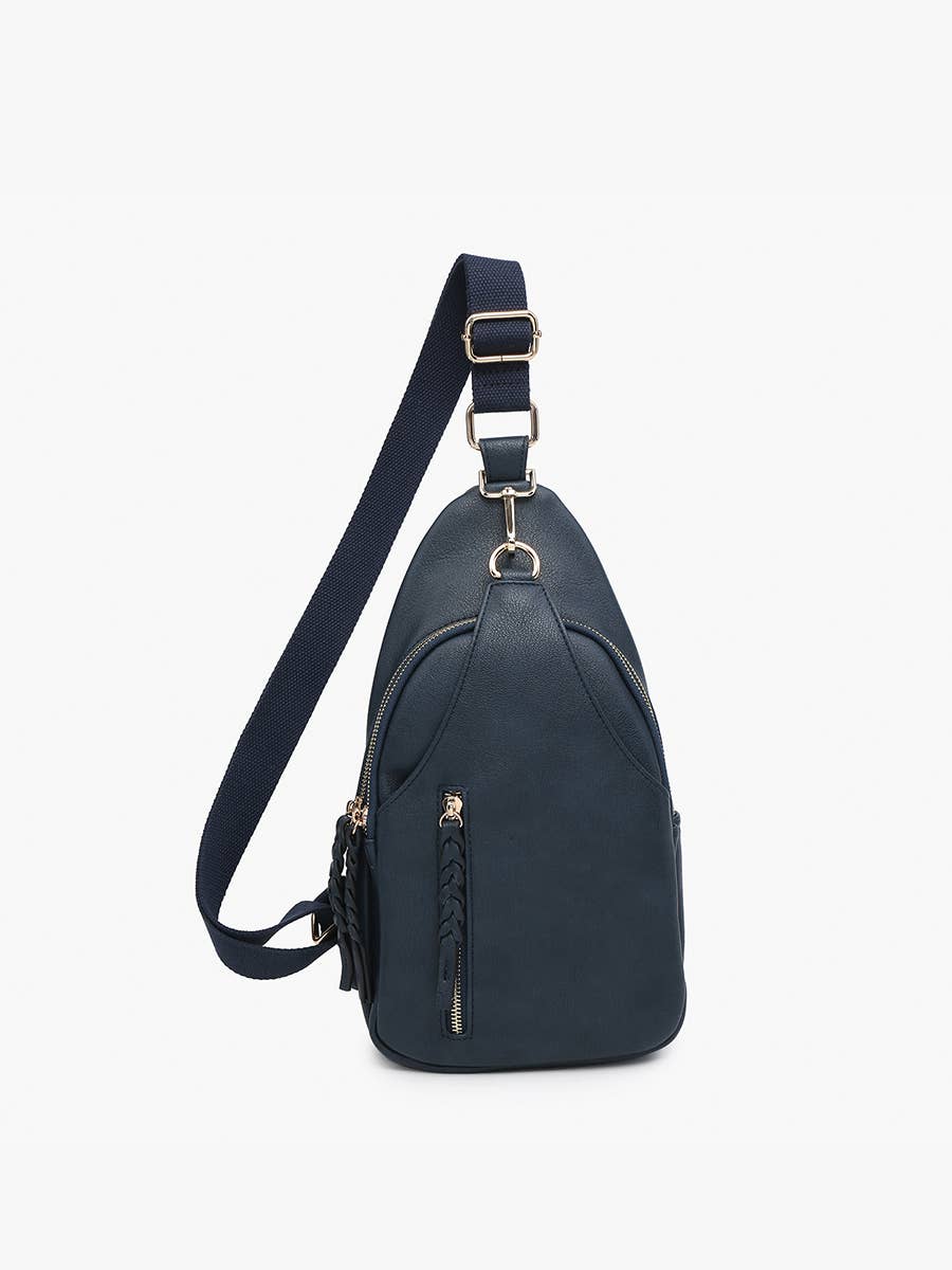 M2342 Nikki Dual Compartment Sling Pack Bag: Grey