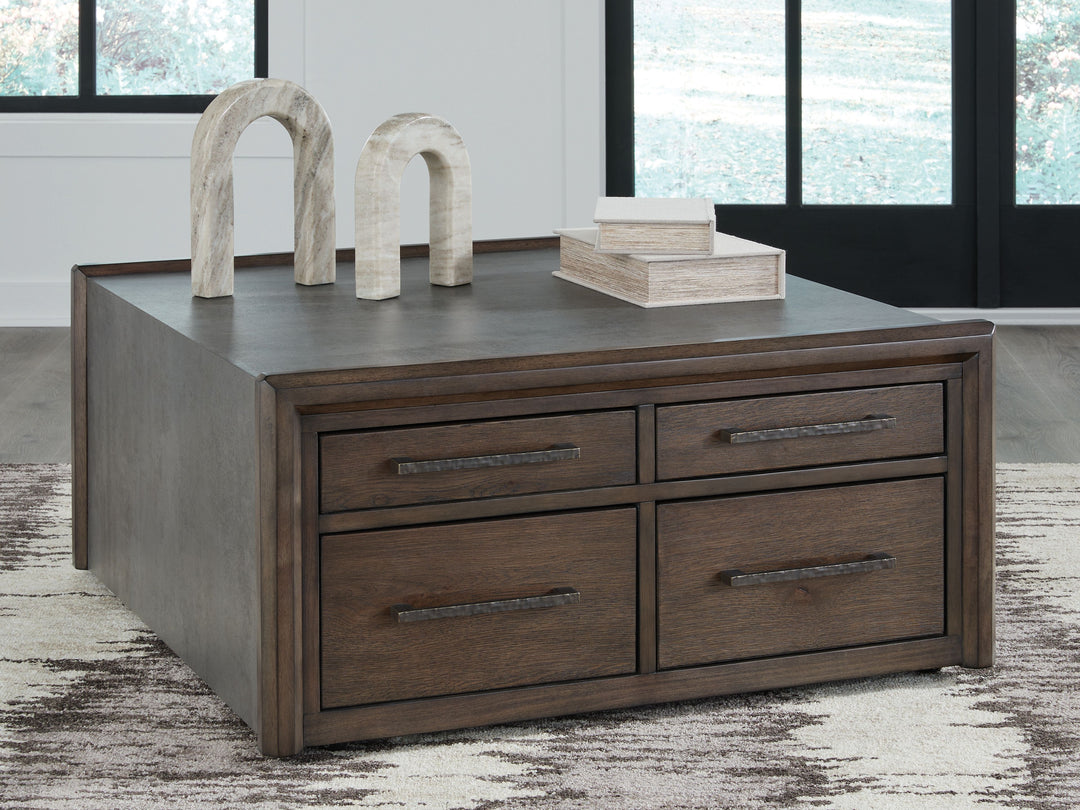 Kallenny - Brown / Gray - Square Cocktail Table