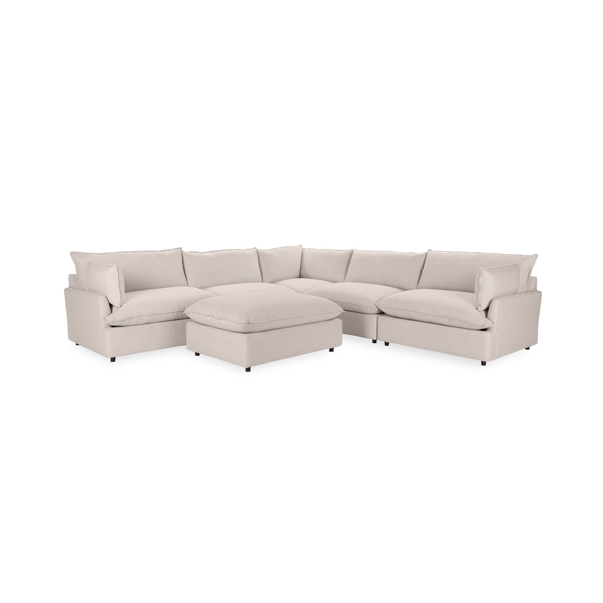 Caplan - 6 Piece Modular Sectional With Ottoman