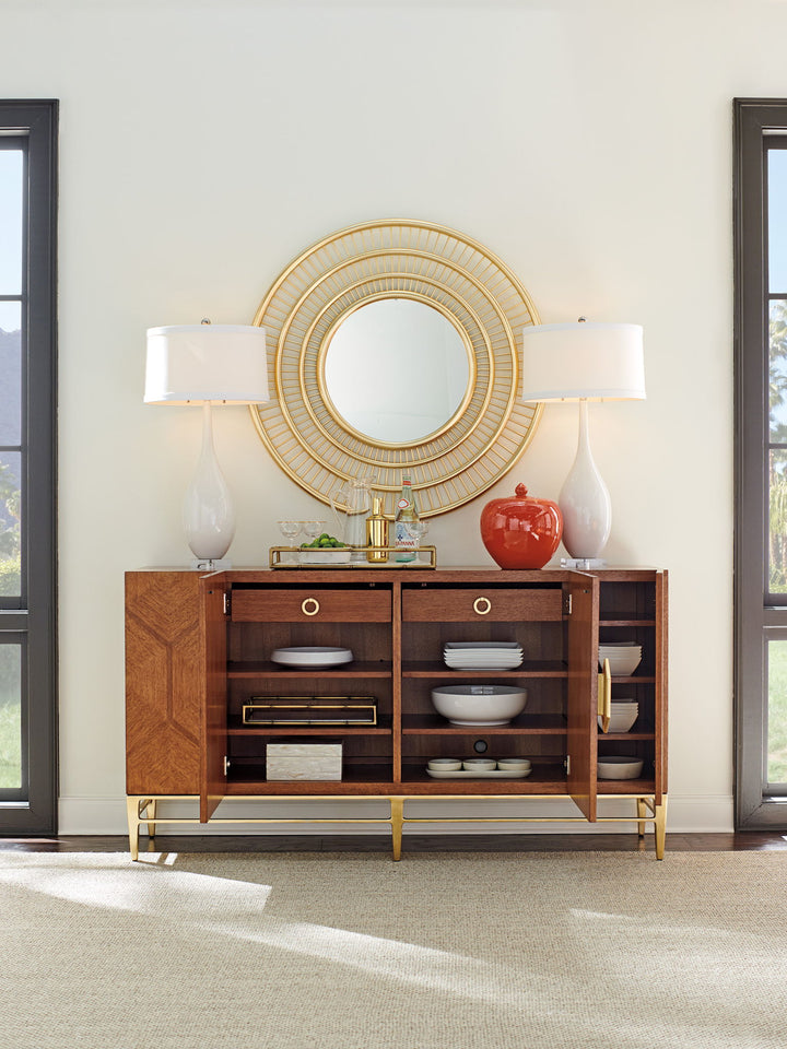 Palm Desert - Ambrose Round Mirror - Beige