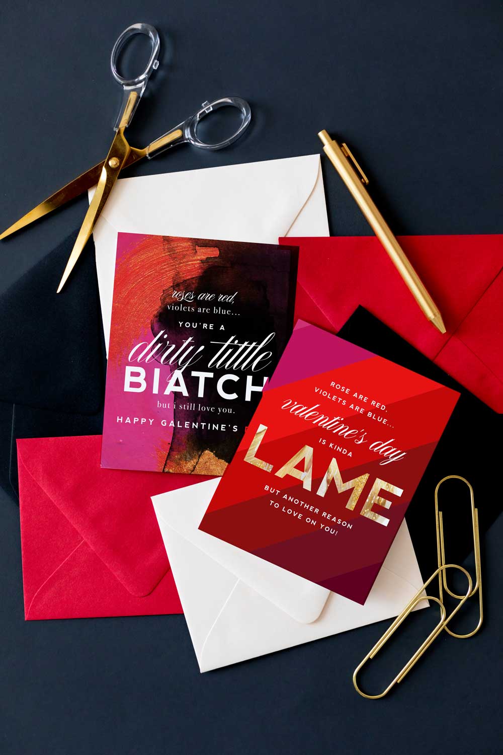 Dirty Little Biatch - Galentine's Day Greeting Card