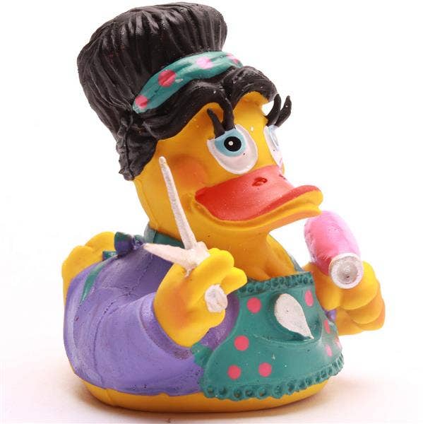 Squeaky Duck Hairdresser - purple - Rubber Duck