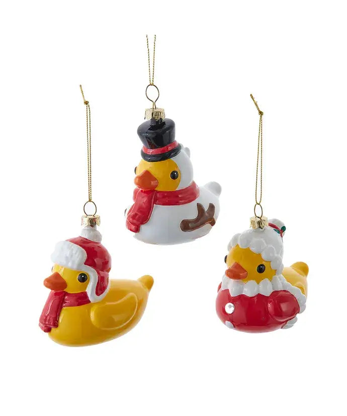 3.5" Plastic Duck Ornament 3 Assorted