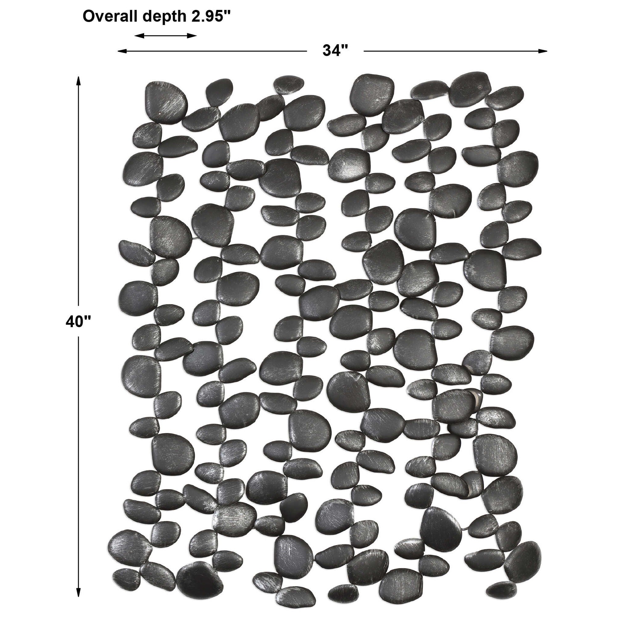 Skipping - Stones Forged Iron Wall Art - Black