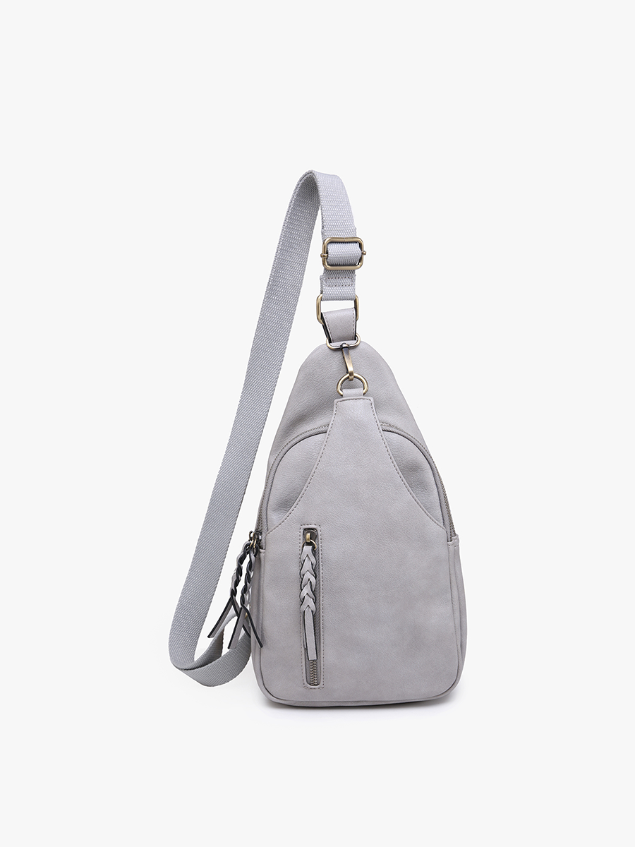 M2342 Nikki Dual Compartment Sling Pack Bag: Glacial Blue