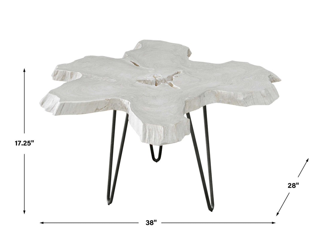 Trillium - Bleached Teak Coffee Table