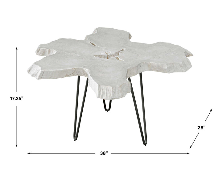 Trillium - Bleached Teak Coffee Table