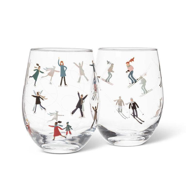 Skaters Stemless Wine Glass