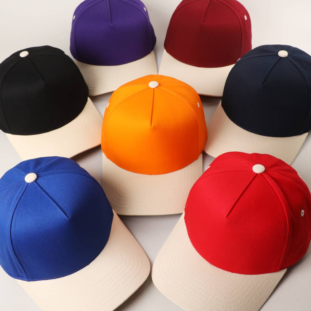 College Color Two-Tone Blank Canvas Trucker Hat