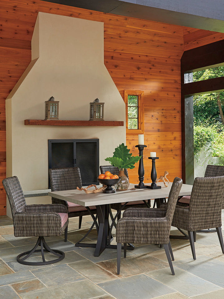 Cypress Point Ocean Terrace - Arm Dining Chair - Dark Gray