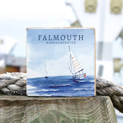 Personalized Open Sea Sailing Wood Block
