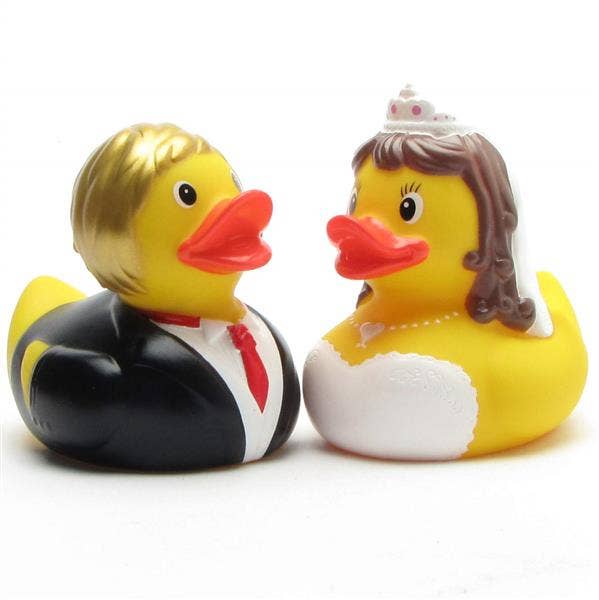 Rubber Duck Bridal Couple Set of 2 Rubber Ducks