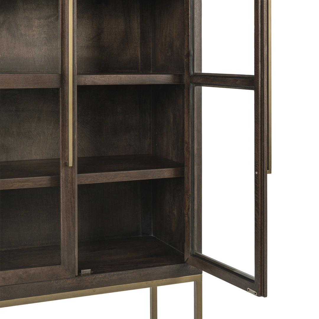 Freemont - Solid Wood Tall Cabinet - Brown