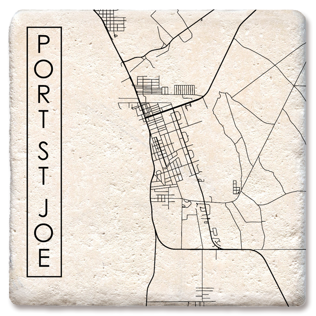 Custom city street map coaster