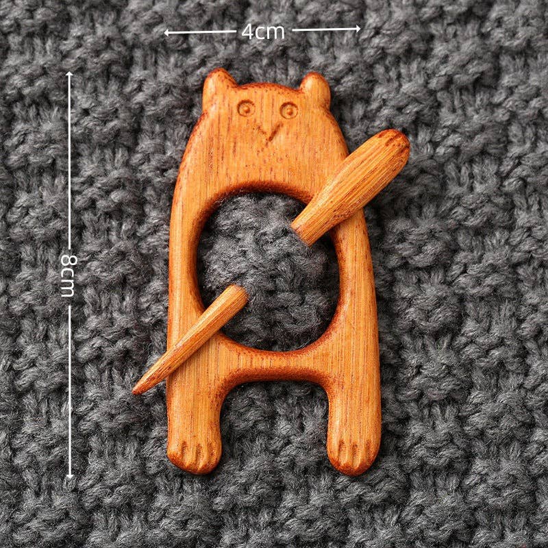 Wooden Shaped Brooch: Whale 2