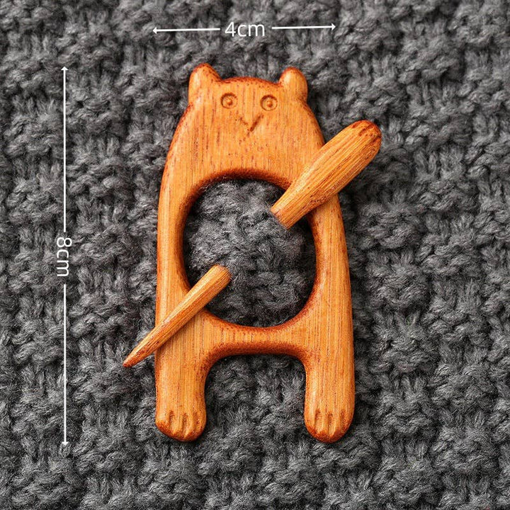 Wooden Shaped Brooch: Whale 2