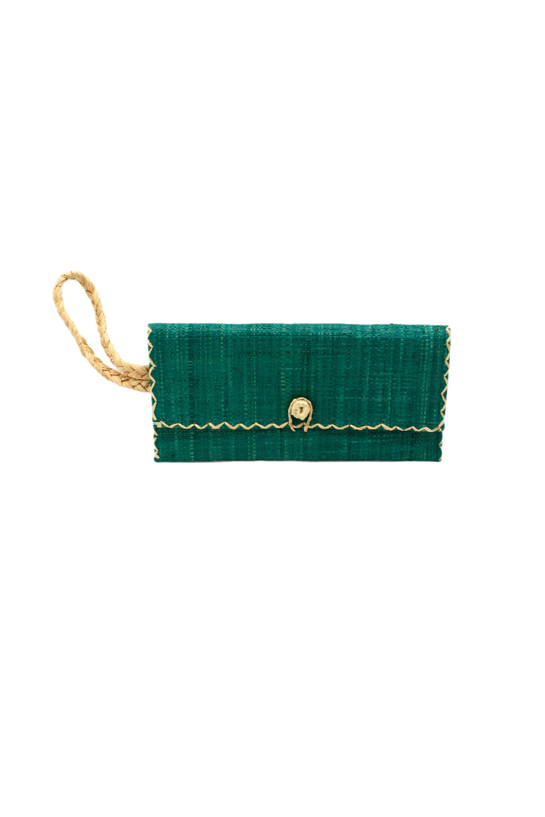 ChiChi Straw Clutch Wristlet Bag: Natural