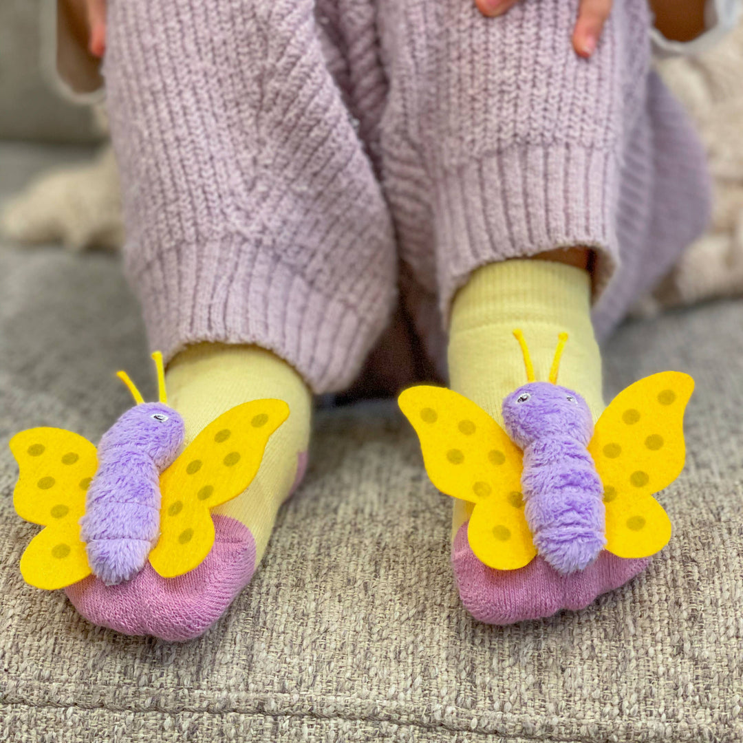 Butterfly Boogie Toes Rattle Socks: 0 - 1 Y