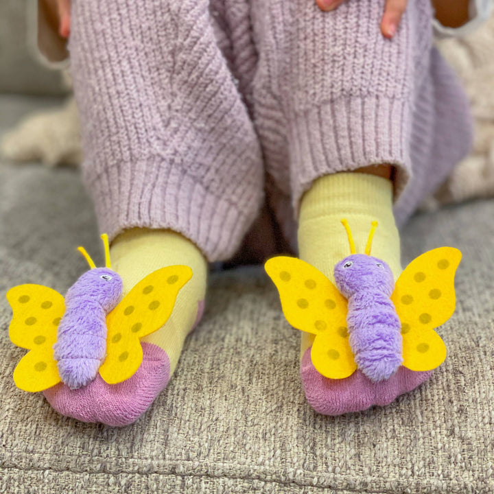Butterfly Boogie Toes Rattle Socks: 0 - 1 Y