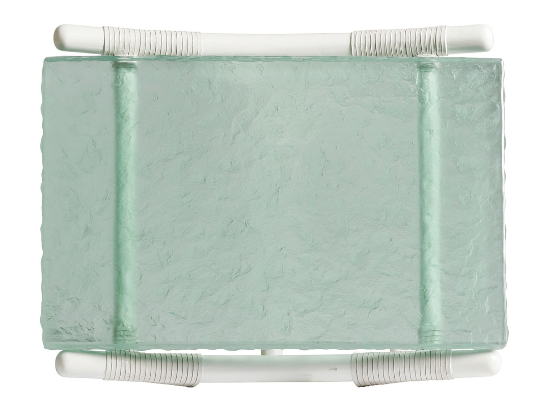 Ocean Breeze - Dania Sea Glass End Table - White