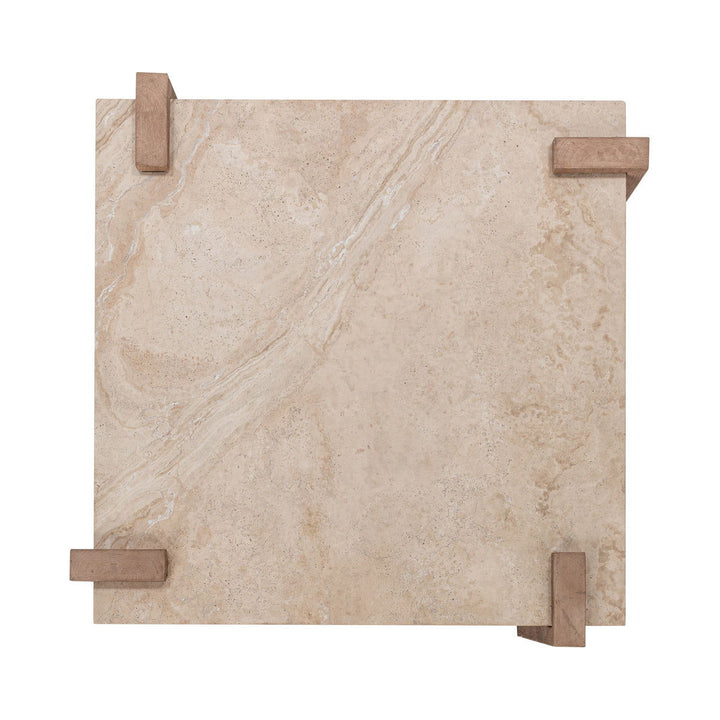 Ruare - 40" Square Coffee Table - Distressed Brown