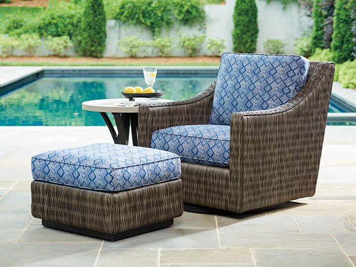 Cypress Point Ocean Terrace - Swivel Glider Lounge Chair - Dark Gray