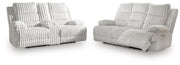 Rhines Falls - 2 Pc. - Power Reclining Sofa And Loveseat - Alloy