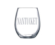 STEMLESS WINE GLASS - Custom Town Name