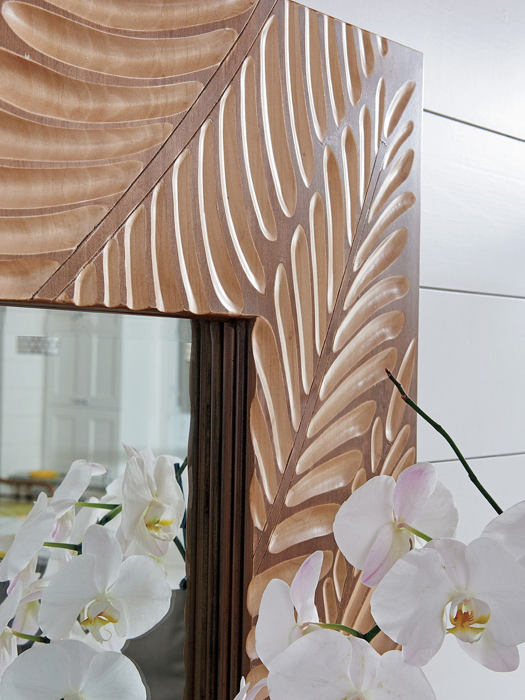 Twin Palms - Freeport Square Mirror - Light Brown