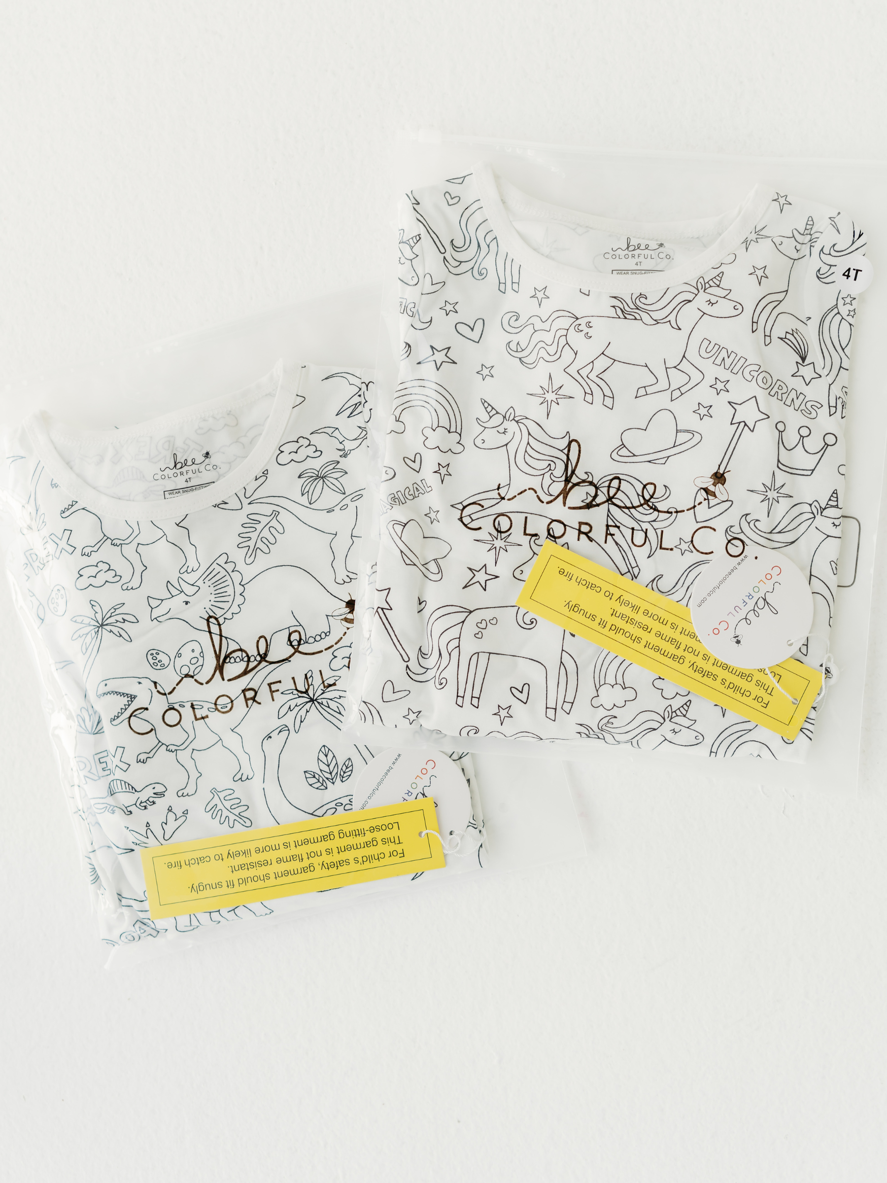 Mermaid Coloring Pajamas 2 piece set made from Bamboo: 4T