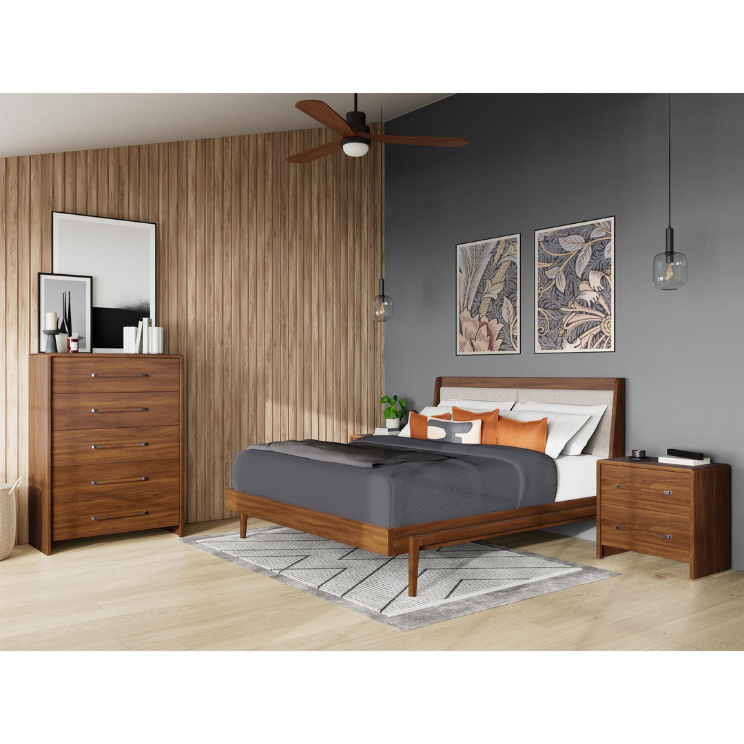 Elsie - Two Drawer Nightstand - Dark Brown