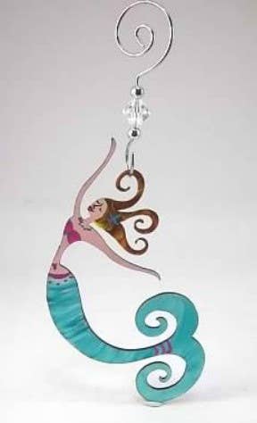 Mermaid Ornament  - Hand Painted Steel