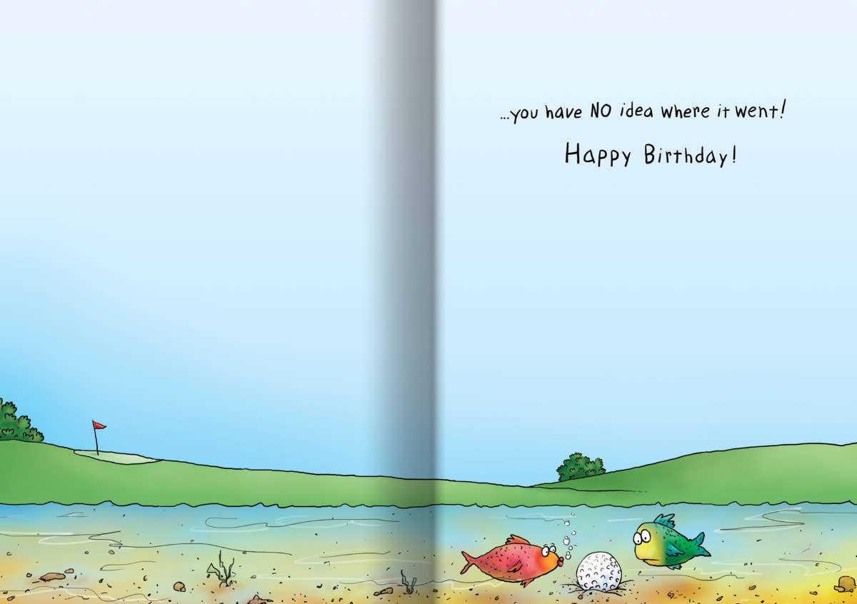 Golf Ball Birthday Card - 8830