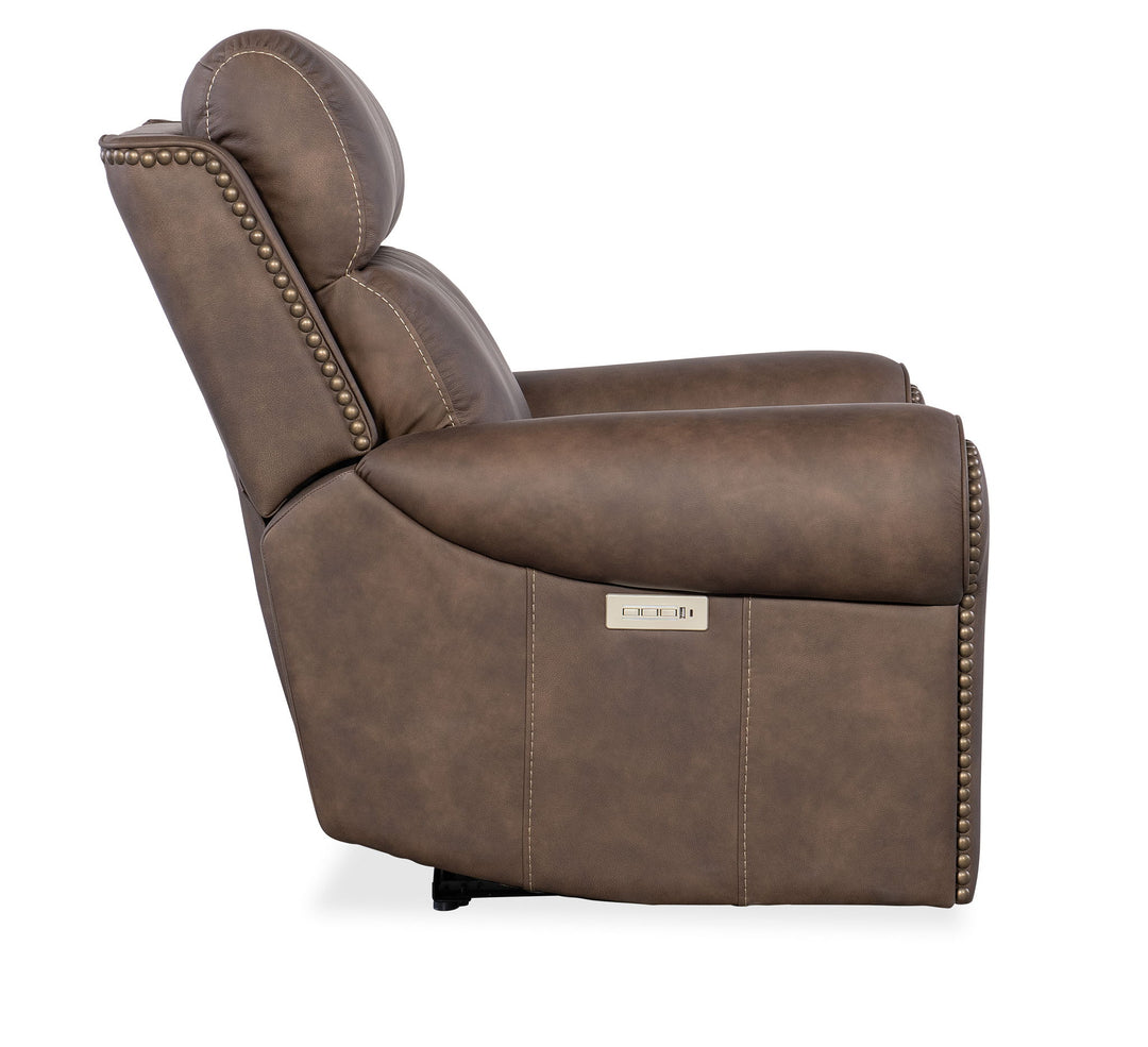Duncan - Power Recliner With Power Headrest & Lumbar - Dark Brown