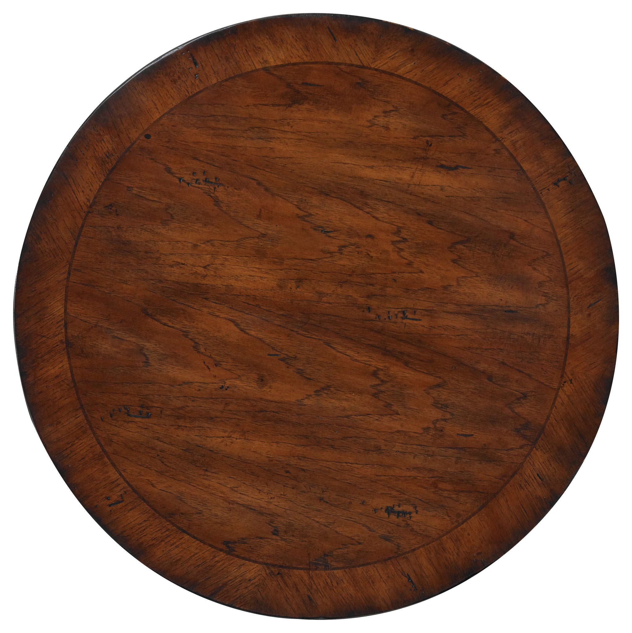 Home Accent - Round Pedestal Accent Table - Dark Brown