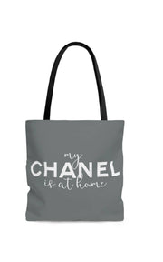 Gray I left my Chanel at home East Coast Tote