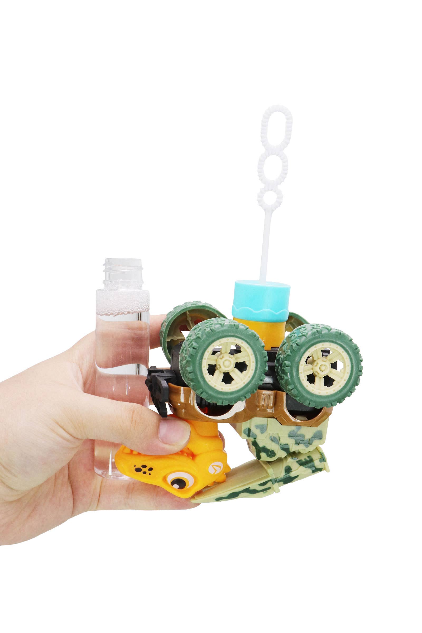 Dinosaur Wind-up Car 3 Hole Bubble Stick Wand