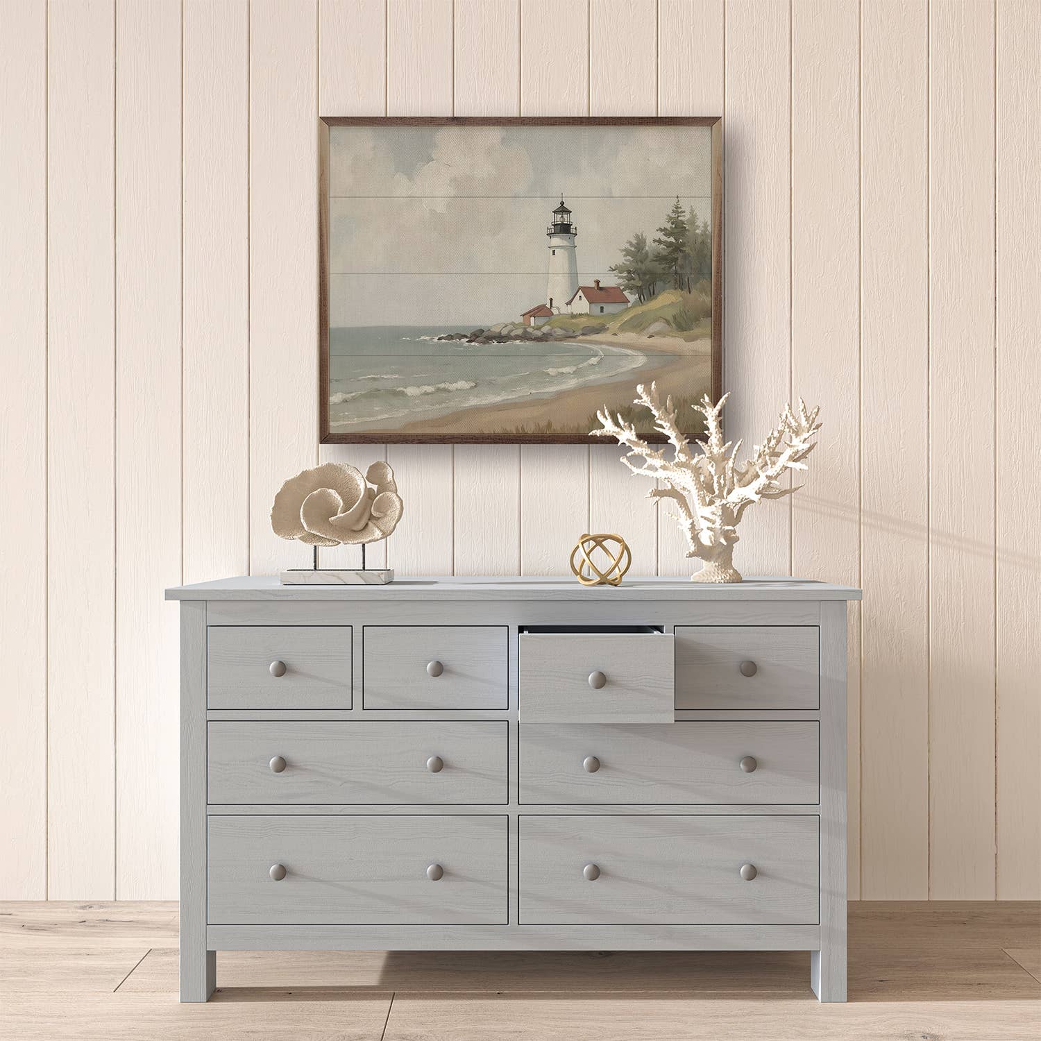 Distant Lighthouse On The Coast