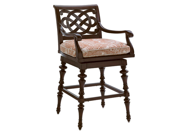 Royal Kahala Black Sands - Swivel Bar Stool - Dark Brown