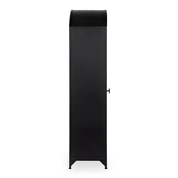 Lillo - Metal/Glass Single Door Cabinet - Black