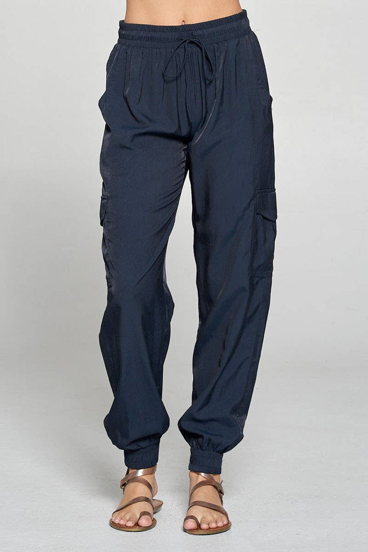 WOVEN CARGO PANTS - DEEP NAVY: MEDIUM