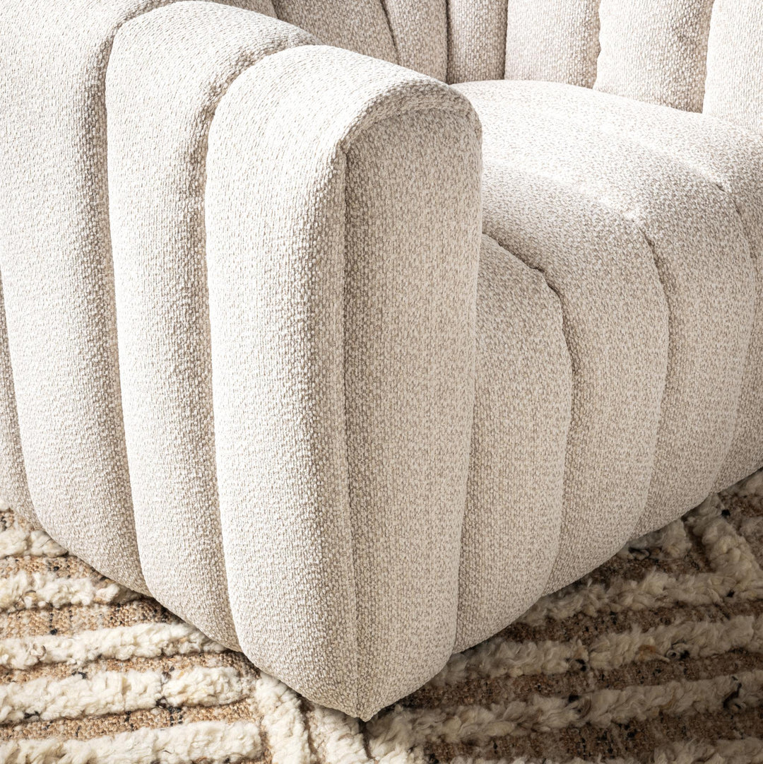 Lexa - Upholstered Swivel Chair - Cream