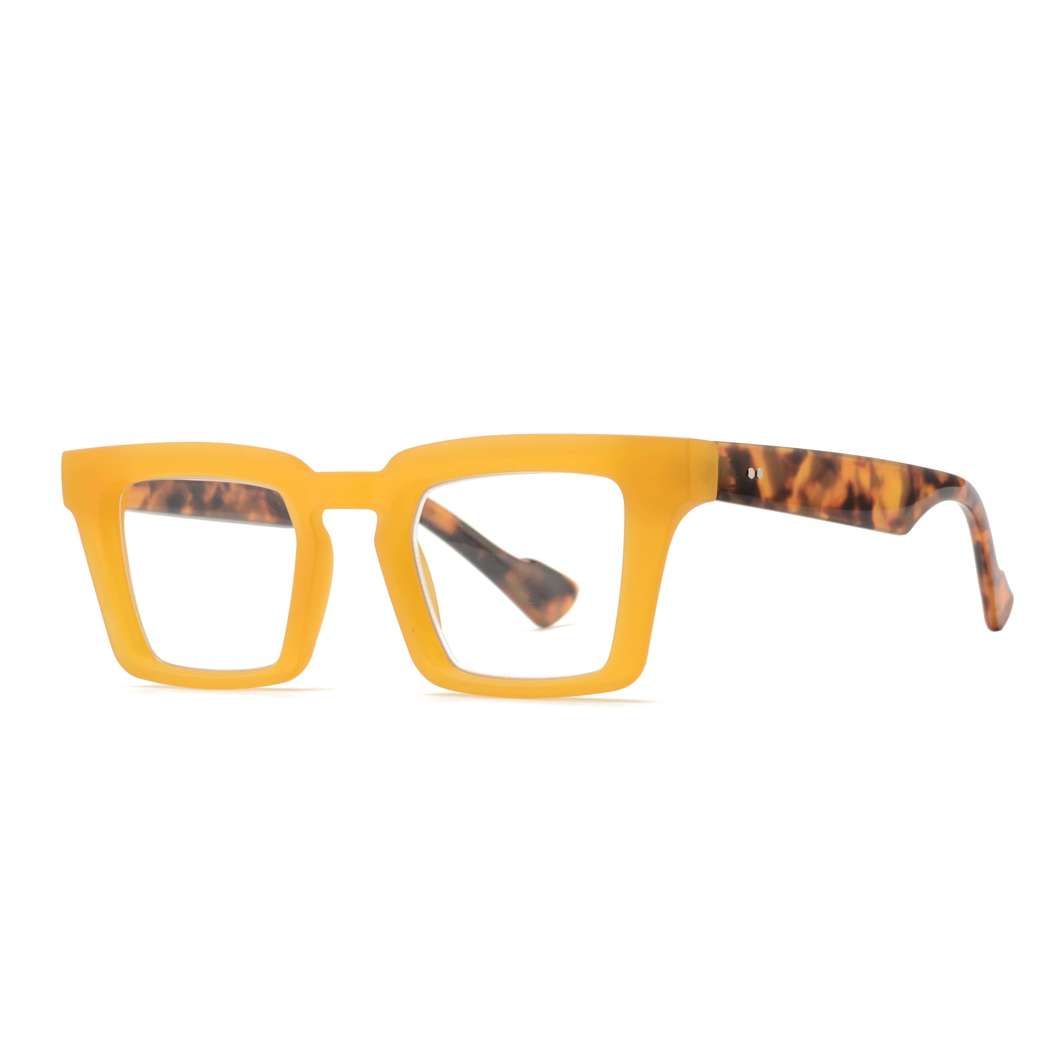 BLAKE | Matte Yellow| Tortoise |  Blue Light: 2.00