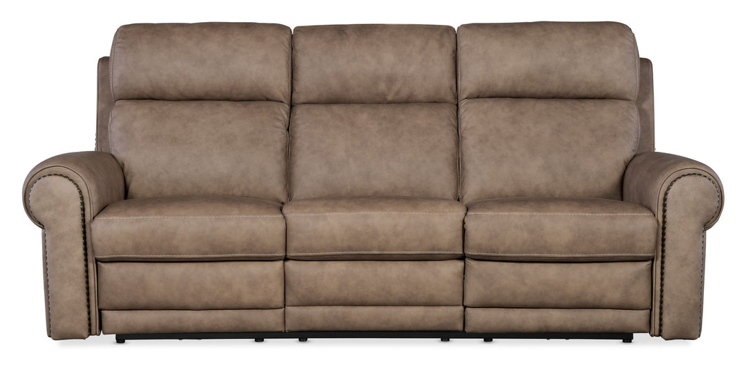 Duncan - Power Sofa With Power Headrest & Lumbar - Light Brown