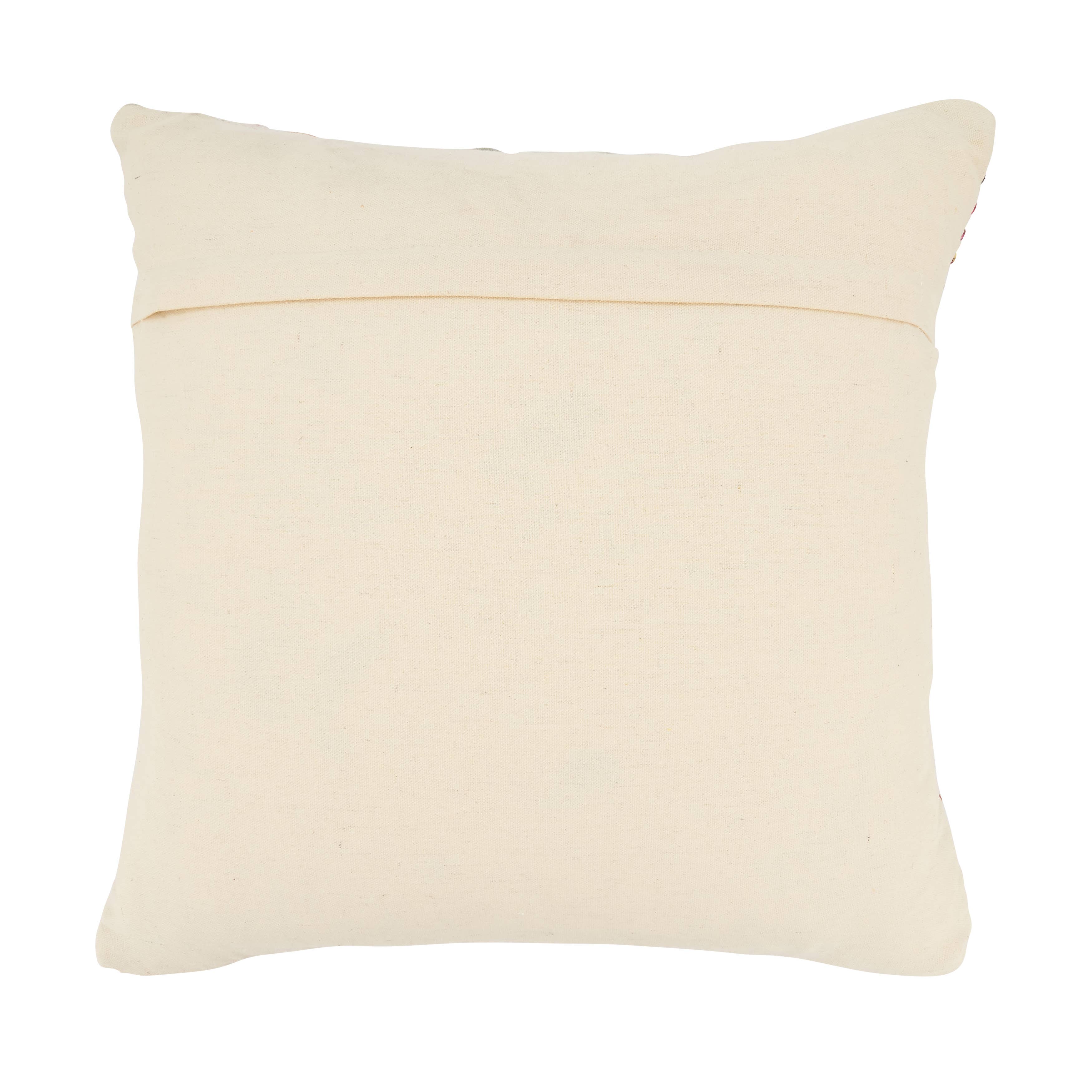 Woven Rainbow Stripe Delight Throw Pillow: Multi / 18" / Poly Filled
