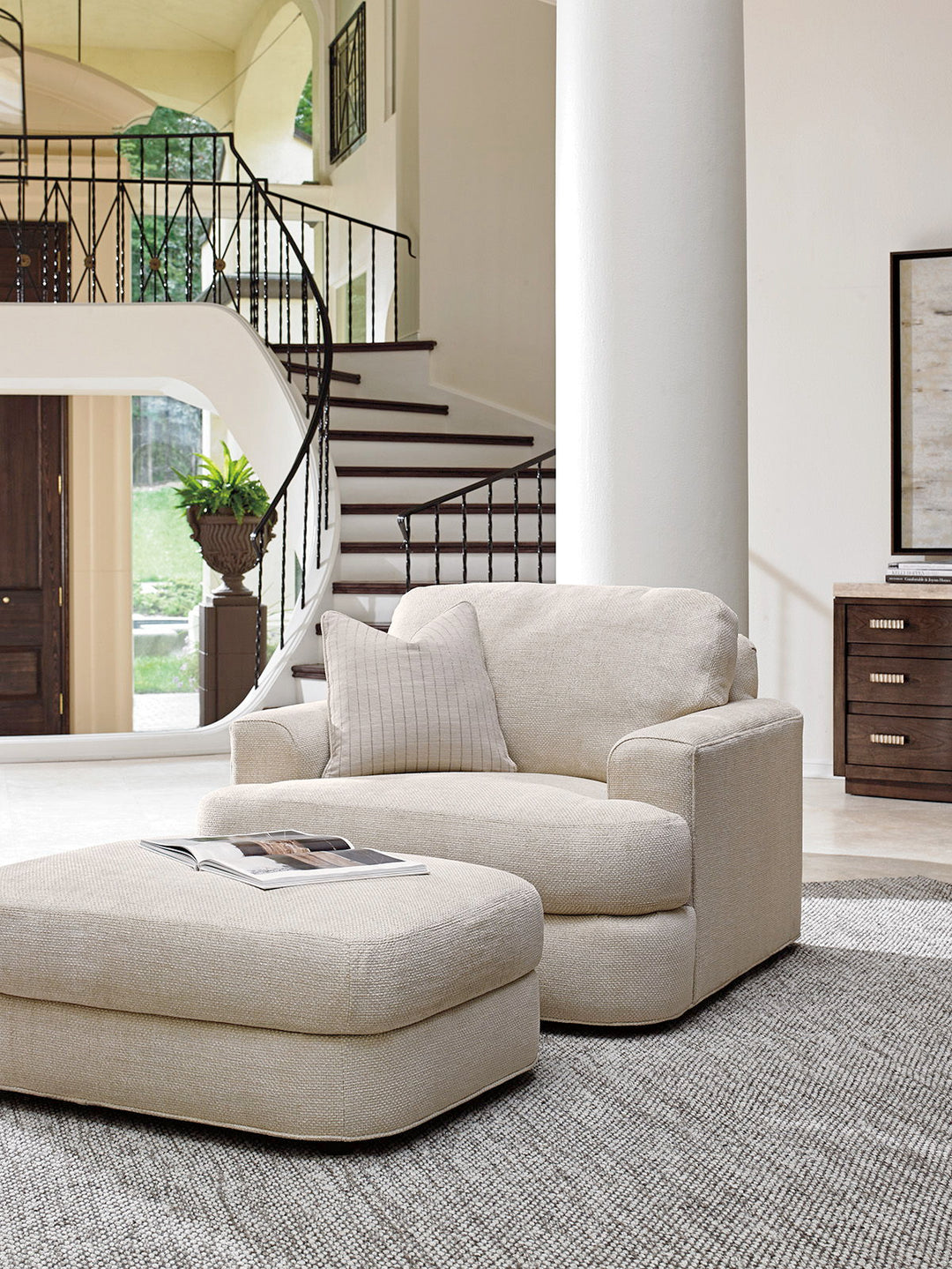 Laurel Canyon - Halandale Ottoman - Beige