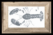 Grey Lobster Print – Coastal Artwork for Any Space: 4 x 6 with Frame