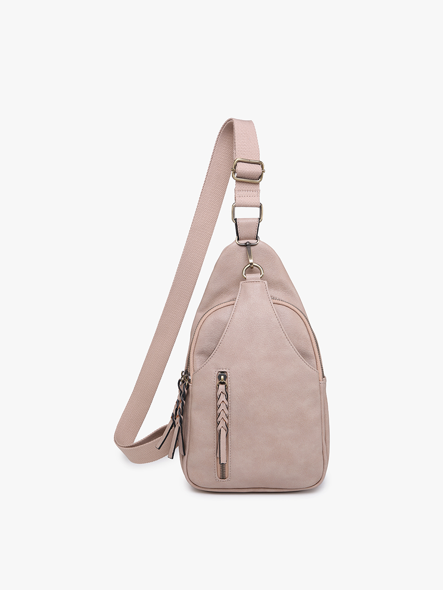 M2342 Nikki Dual Compartment Sling Pack Bag: Grey